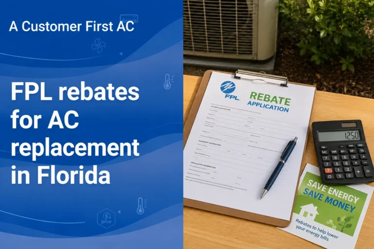 FPL rebate for a high-efficiency AC replacement in a Florida home